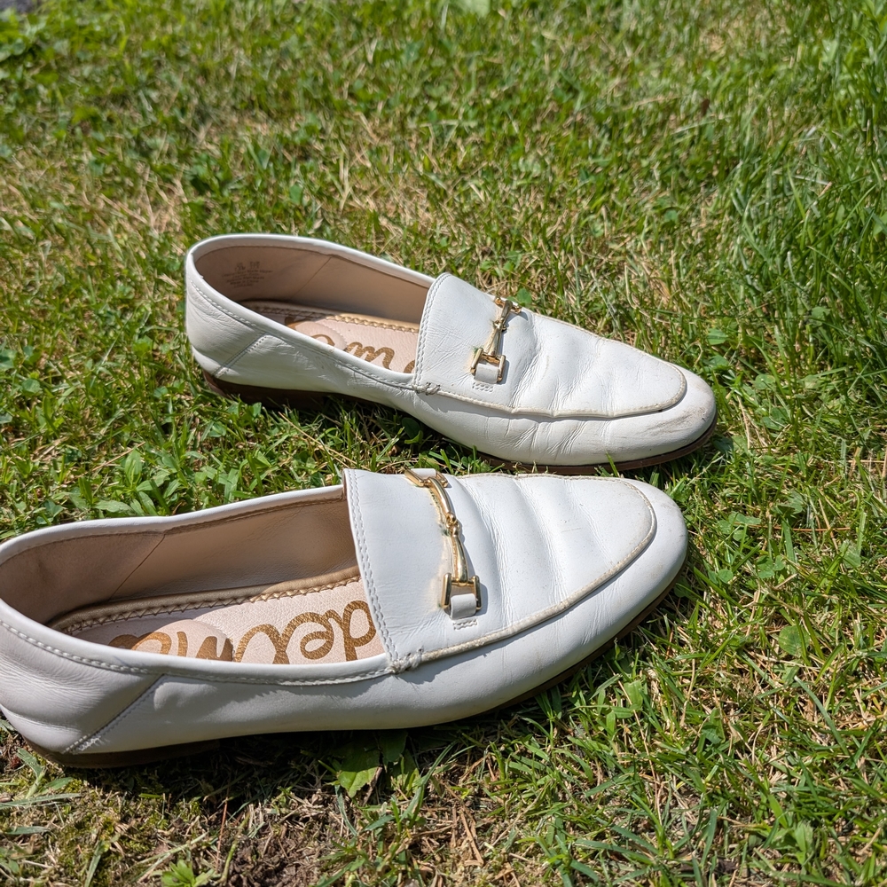 Sam Edelman White Loafers